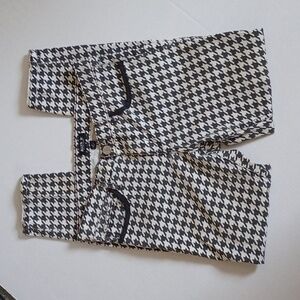 Size 6 Allen B Houndstooth Skinny Jeans Punk Goth Pants Cosplay Emo Y2K